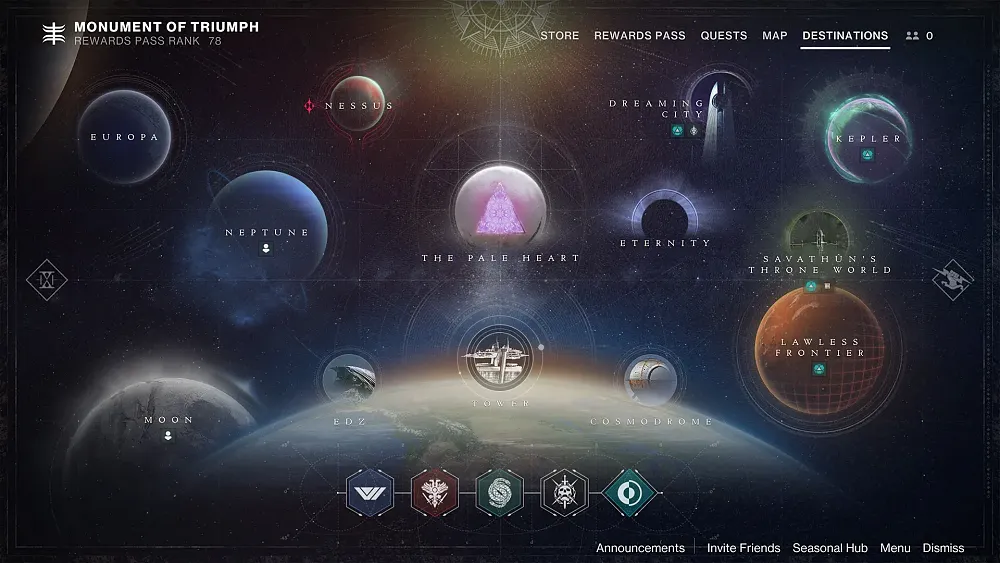 The Director's return for Destiny 2, a place where players launch to various planets for various activities within Destiny 2.