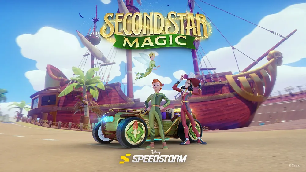 Characters from Peter Pan that are coming to the kart racing game Disney Speedstorm.