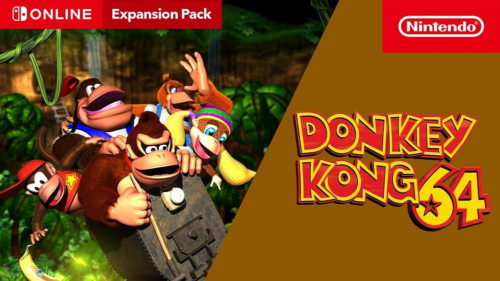 Characters from Donkey Kong 64 in promotional art for the Nintendo Switch Online release of the game.