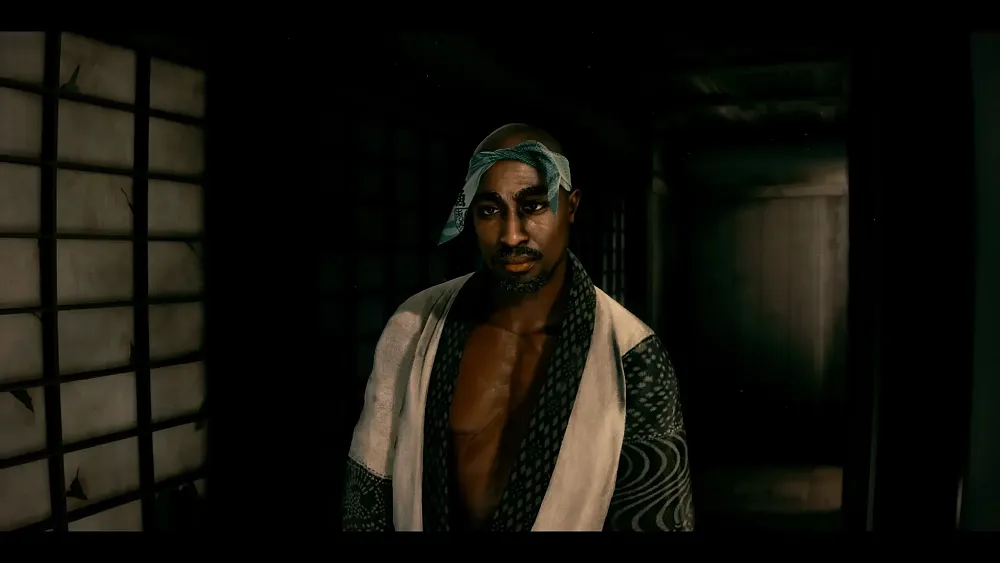 A digital likeness of Tupac Shakur in the video game, Stranger Than Heaven.