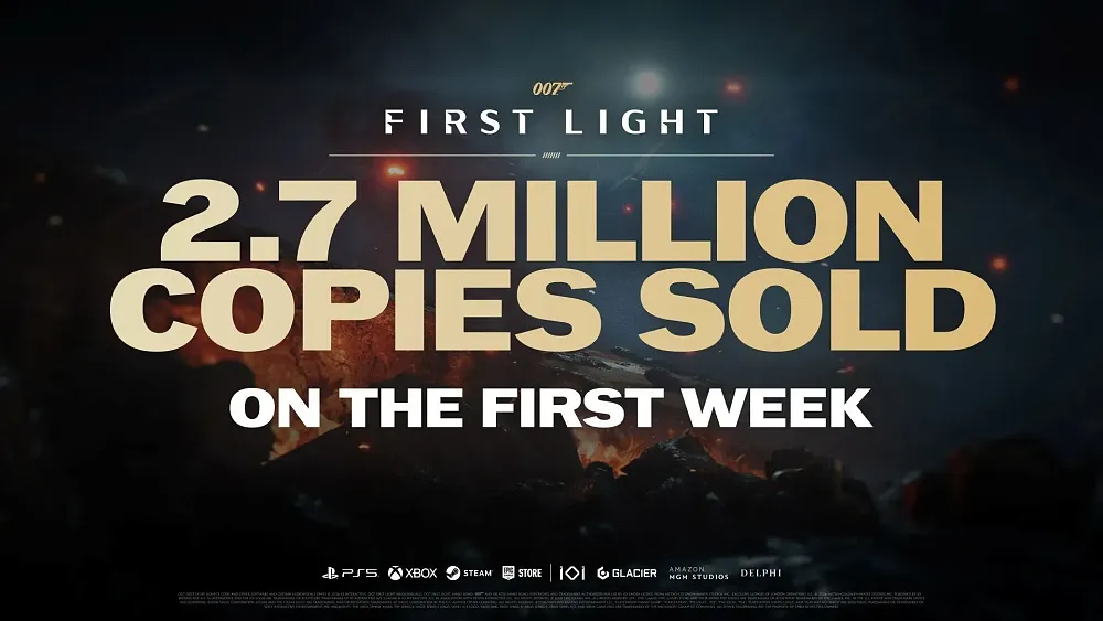 News saying 007 First Light sold 2.7 million copies in its first week.