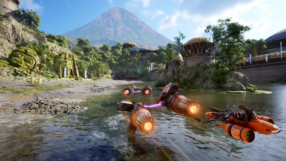 Gameplay from Star Wars: Galactic Racer.