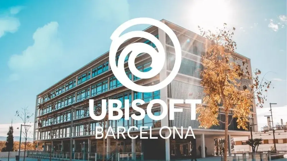 A photo of the outside of the Ubisoft Barcelona building.
