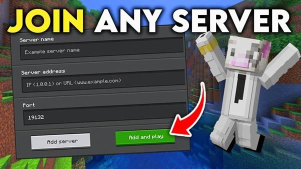 A mockup of a login screen for a Minecraft server.