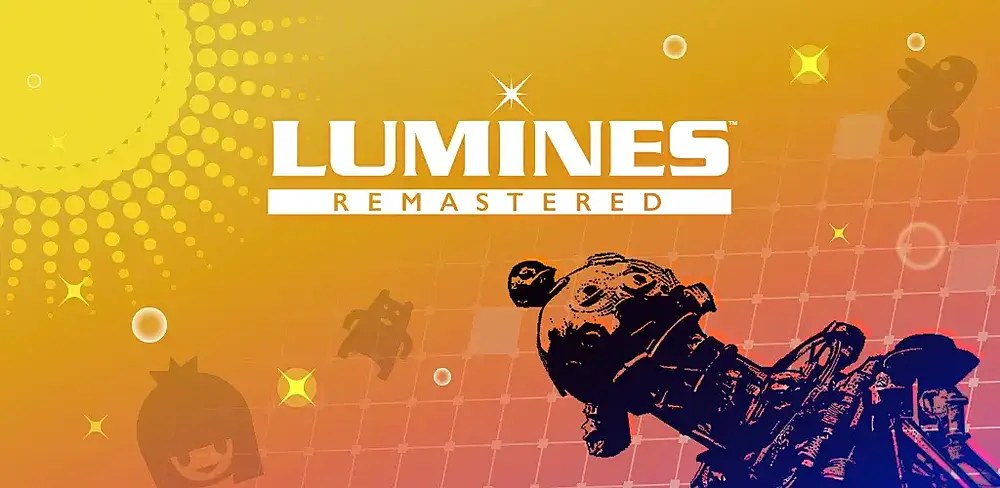 Key art for the puzzle game Lumines Remastered.