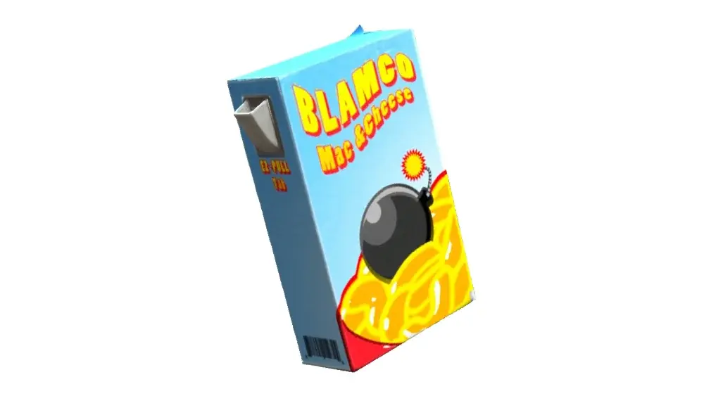 Mac and Cheese box from BlamCo.