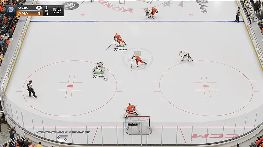 A gameplay image of NHL 27 from EA Sports.