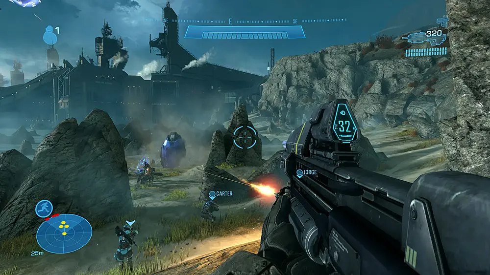 A screenshot of one of the Halo campaigns from Halo: The Master Chief Collection.