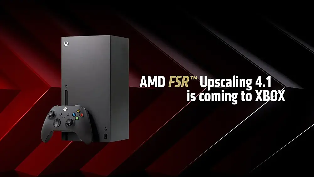 Image announcing AMD FSR Upscaling 4.1 coming to XBOX.