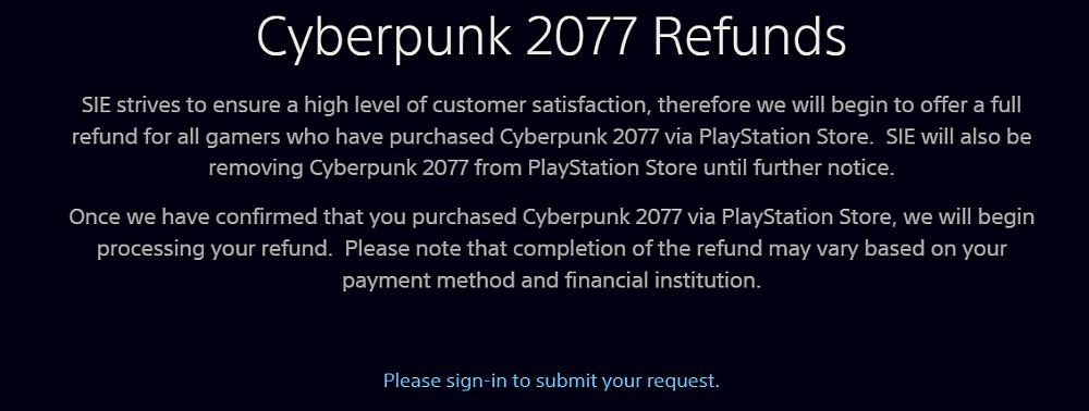 Click image for larger version

Name:	Cyberpunk 2077 refund.jpg
Views:	2804
Size:	49.2 KB
ID:	3507542
