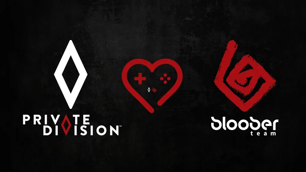 Image showing the logos for Private Division and Bloober Team on a black background