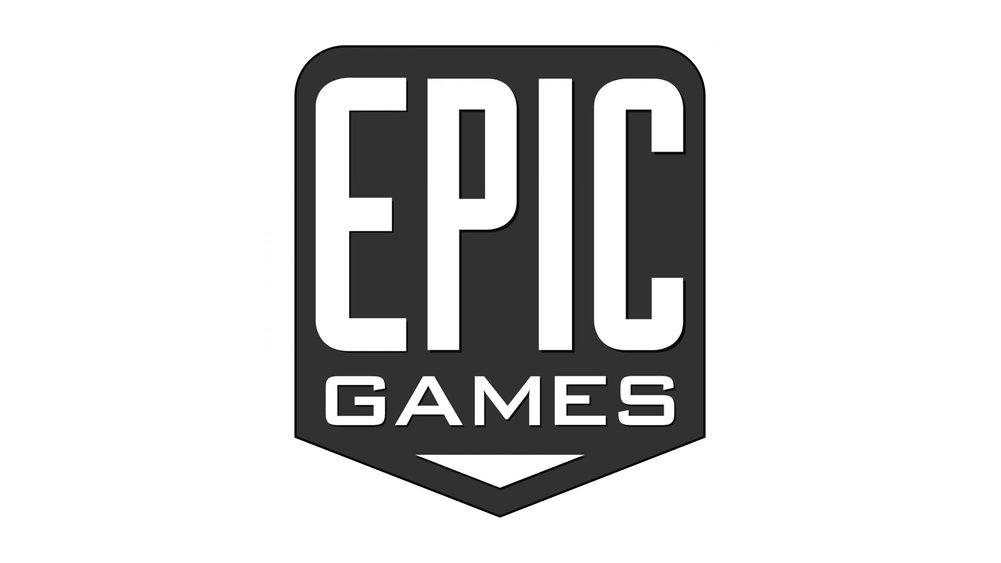Black and white logo for Epic Games