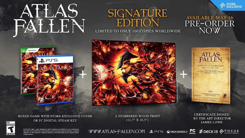 Image showing a special collector's edition of a game that includes the game, artwork, and a special certificate of authenticity.