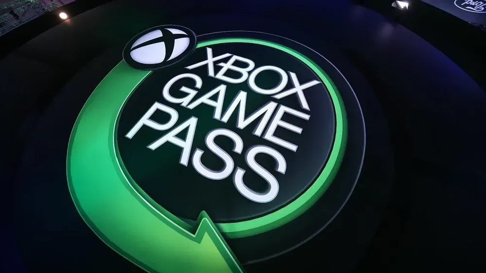 Logo with text saying Xbox Game Pass.