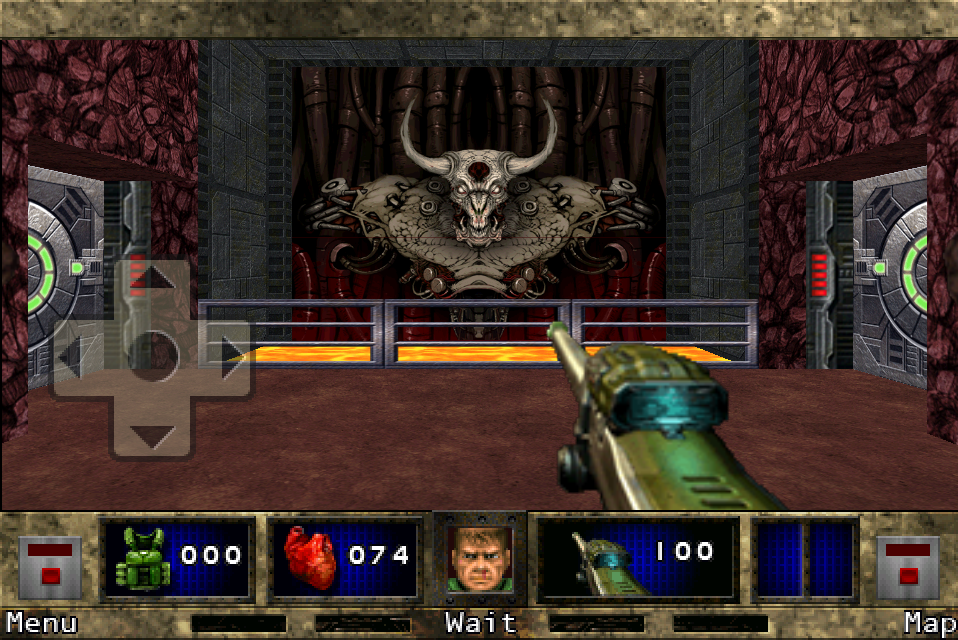 Screenshot from the newly released PC port of the old mobile game Doom 2 RPG.