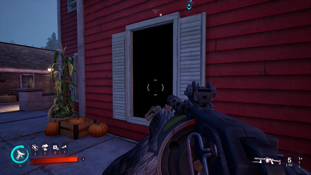 Pitch black window visual glitch in the game Redfall.