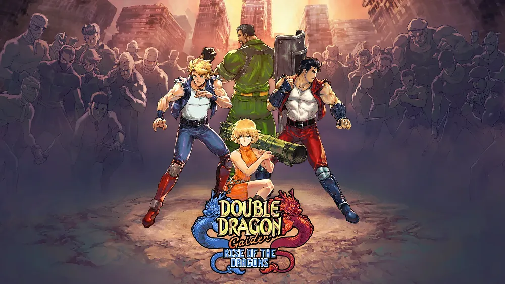 Key art visual for the game Double Dragon Gaiden: Rise of the Dragons.