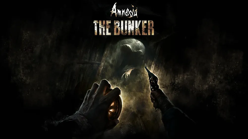 Key art visual for the horror game, Amnesia: The Bunker from Frictional Games.