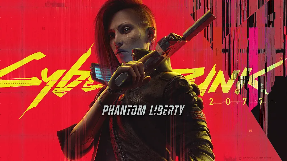 Key art visual and title for Cyberpunk 2077: Phantom Liberty