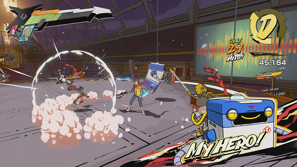 Screenshot from the upcoming DLC for the game Hi-Fi Rush.