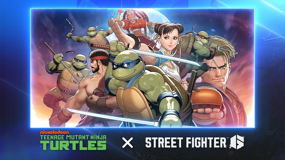 The Teenage Mutant Ninja Turtles in Street Fighter 6 key art.