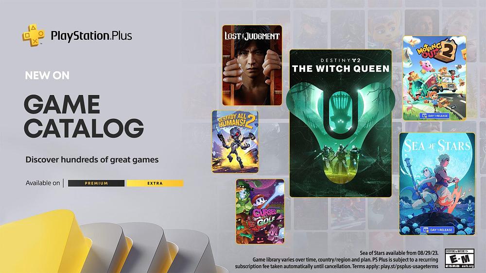 A few video games depicted as coming to PlayStation Plus for August 2023.