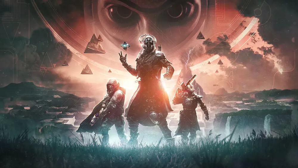 Art showing space Guardians posing. Destiny 2: The Final Shape.
