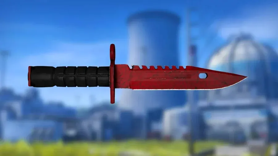A ruby red knife.