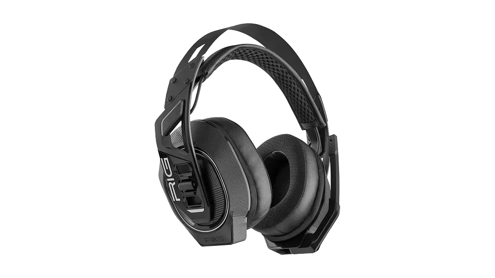 An image of all black gaming headphones.