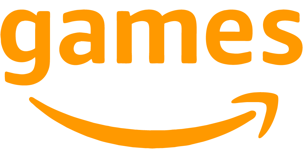 Logo for Amazon Games showing the word "games" above the Amazon arrow symbol.