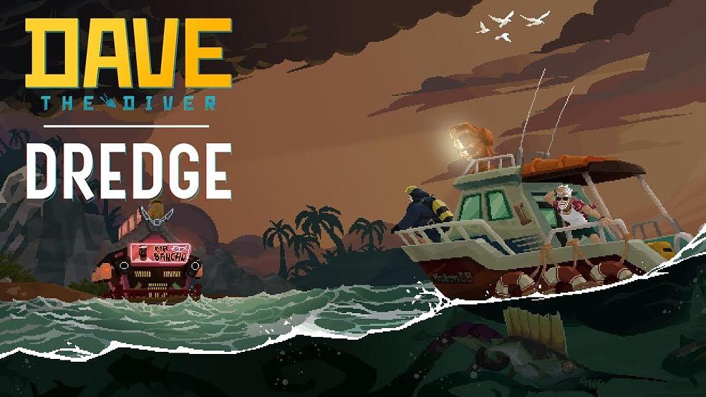 Image showing a crossover between Dave the Diver and Dredge.