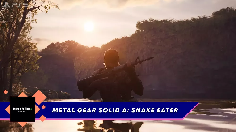 A still from an advertisement by Sony saying the Metal Gear Solid 3 remake is coming out in 2024.