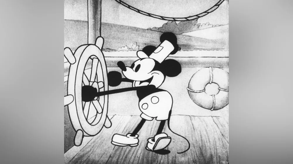 A still of Mickey Mouse from Steamboat Willie
