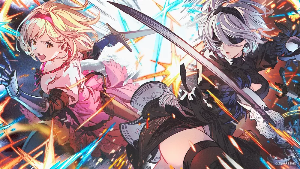 Artwork showing 2B and another character in Granblue Fantasy Versus: Rising.