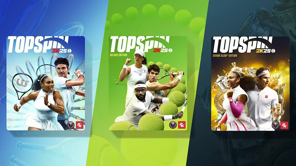 Different tennis pros that appear on the different box art editions for TopSpin 2K25.