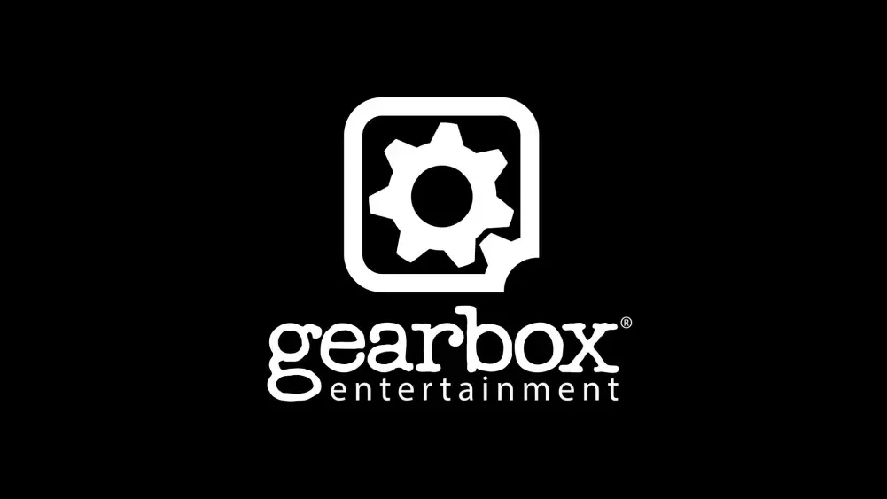 Black and white Gearbox Entertainment logo.