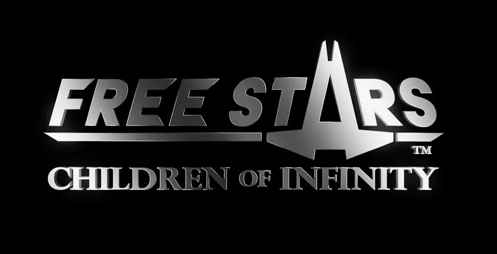 Text logo for Free Stars: Children of Infinity.